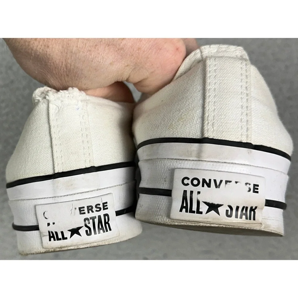 Converse Chuck Taylor All Star Lift Shoes Women 9 White Canvas Platform Sneakers